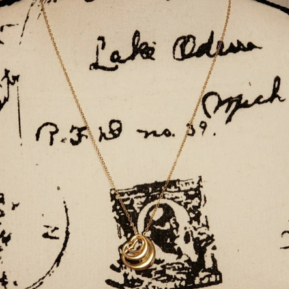 Gold 3 Heart Necklace